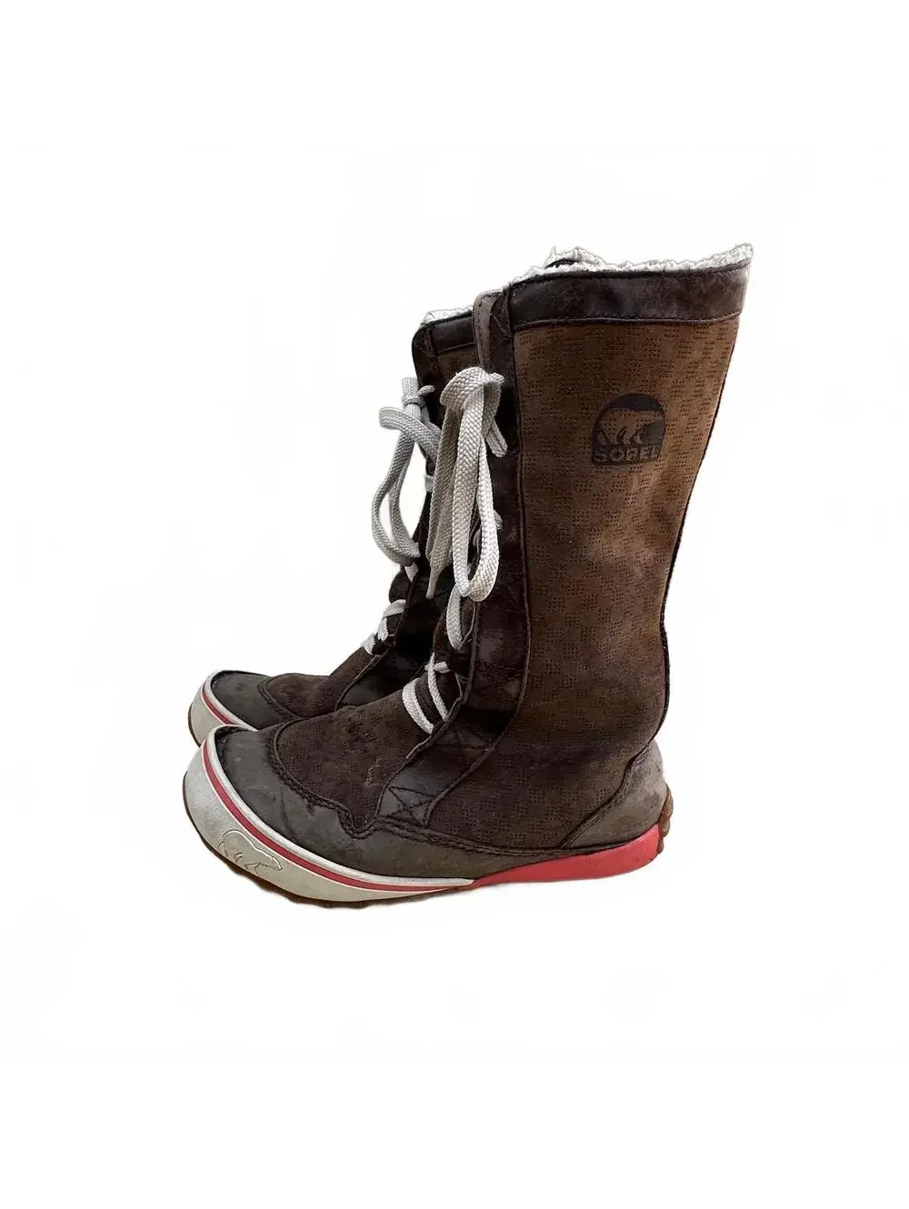 Sorel Mackenzie Lace Up Waterproof Brown Winter Fur Lined Snow Boots Women's 7.5